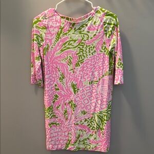 Lily Pulitzer Pink and Green Patterned Dress